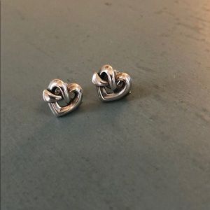 James Avery heart knot earrings